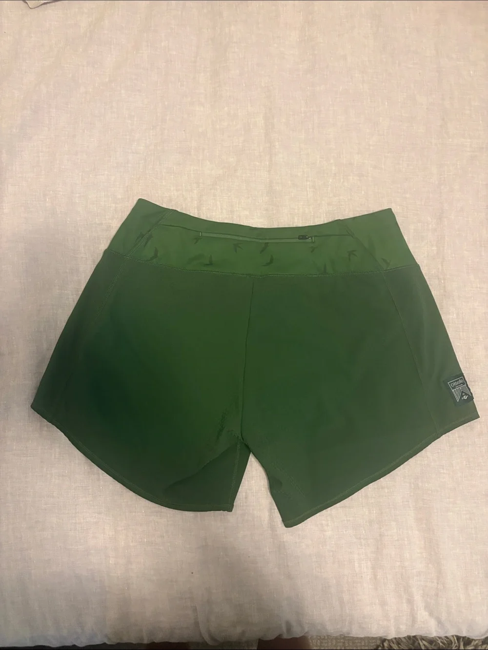 oiselle Forest Green Performance Running Shorts - Picture 2 of 6